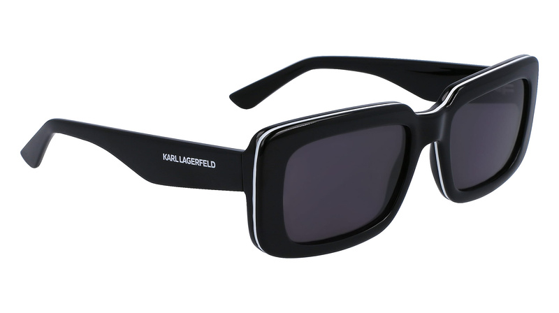 Okulary KARL LAGERFELD KL6101S-001. Okulary przeciwsłoneczne, Kolor czarny. Unisex.