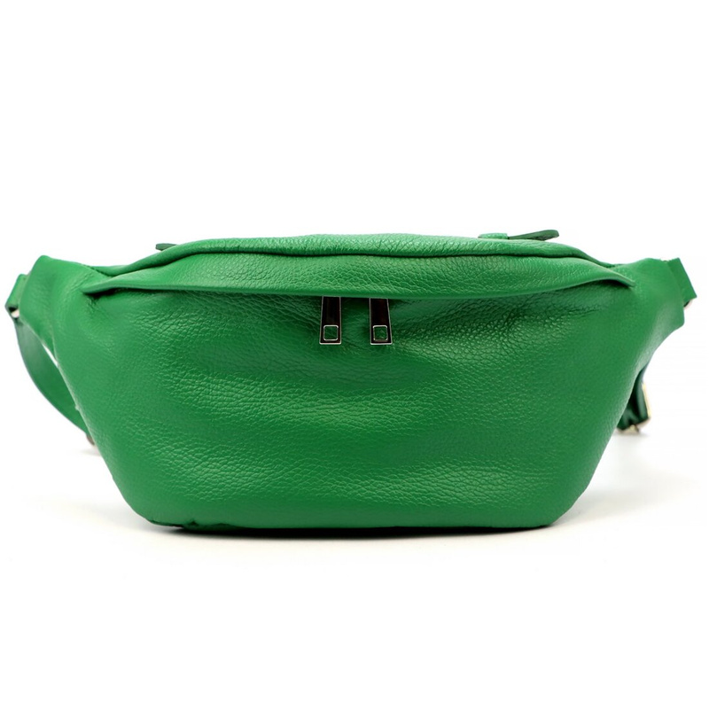 Skórzana damska nerka saszetka z paskiem LUKA