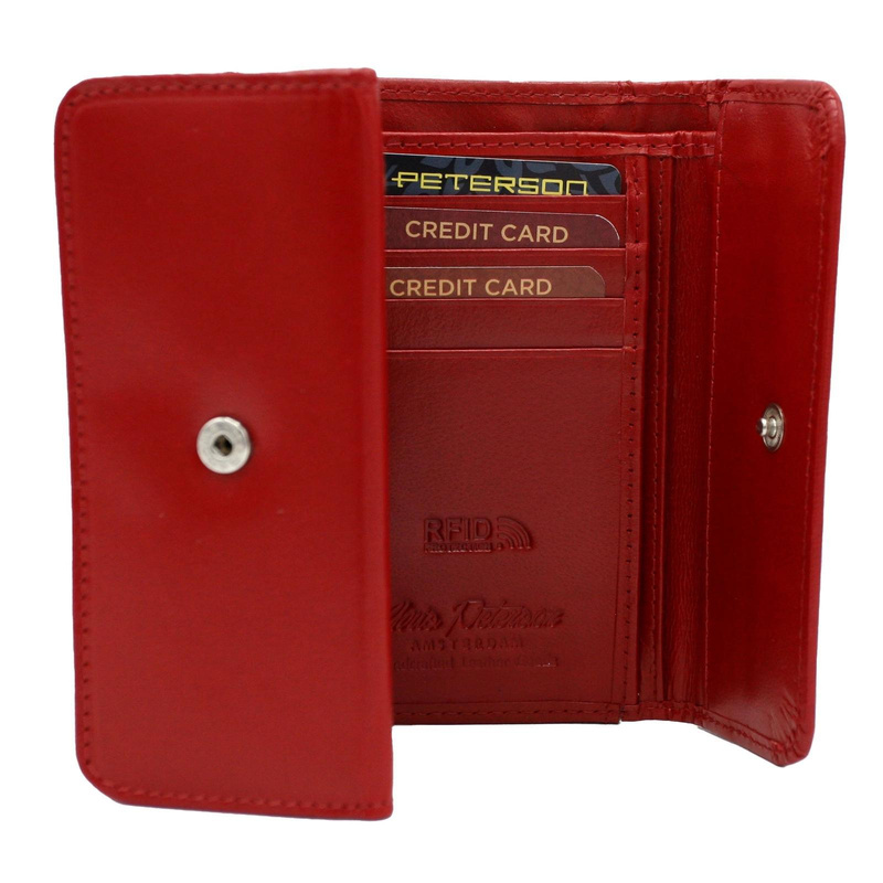 Damski portfel z naturalnej skóry Peterson PTN 27074-NGV