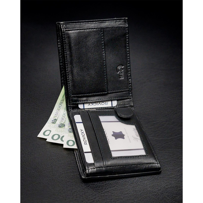 Skórzany męski portfel Rovicky N992-VT-R8 RFID