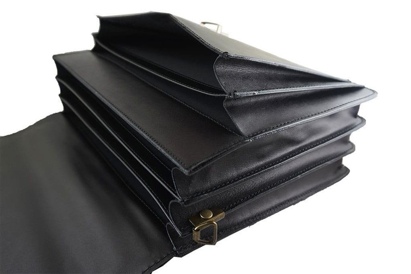 Teczka męska ze skóry naturalnej - Brązowa