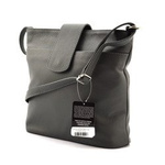 Skórzana damska listonoszka zapinana przez ramię