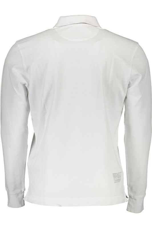 M�SKA BIA�A KOSZULKA POLO Z D�UGIM R�KAWEM LA MARTINA