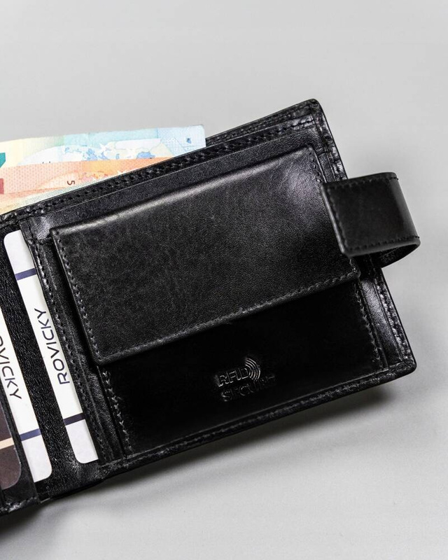 Elegancki skórzany portfel męski Rovicky z RFID