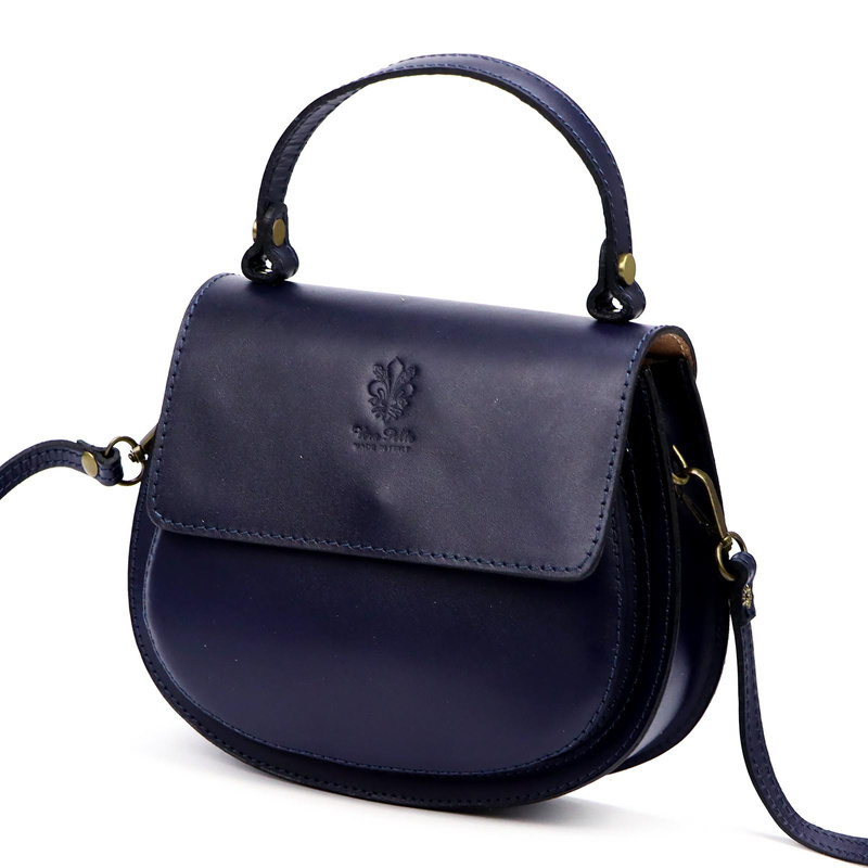 Zaokrąglona Listonoszka skórzana elegancka torebka na ramię Gregorio