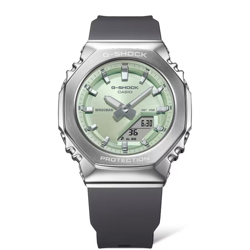 Zegarek CASIO GM-S2110-3AER. Kwarcowy, Kolor zielony. Kobieta.