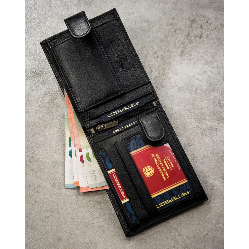 Skórzany męski portfel Peterson PTN N992L-SPDM