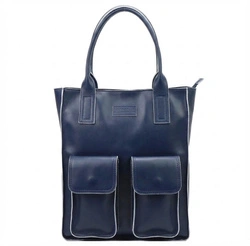 Angelo Torebka na ramię Duża damska shopperbag z kieszeniami skórzana 