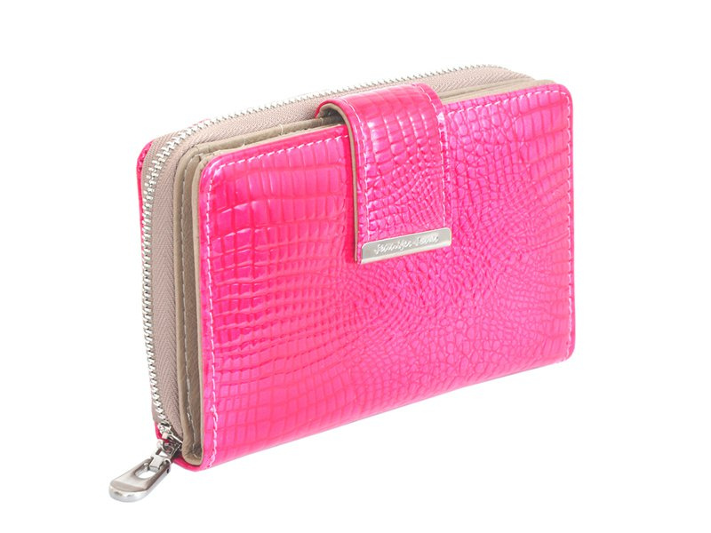 Jennifer Jones damska portmonetka skórzany portfel wzór skóra krokodyla