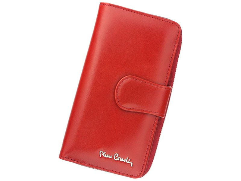 Pierre Cardin damski pionowy duży portfel skórzany podłużna portmonetka