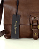 Torebka skórzana listonoszka stylowy minimalizm ala messenger leather bag - MARCO MAZZINI brąz
