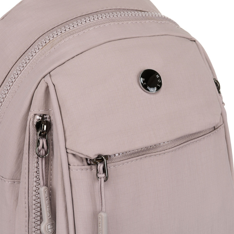 Miejski plecak damski z poliestru w modnym kolorze lila - Peterson