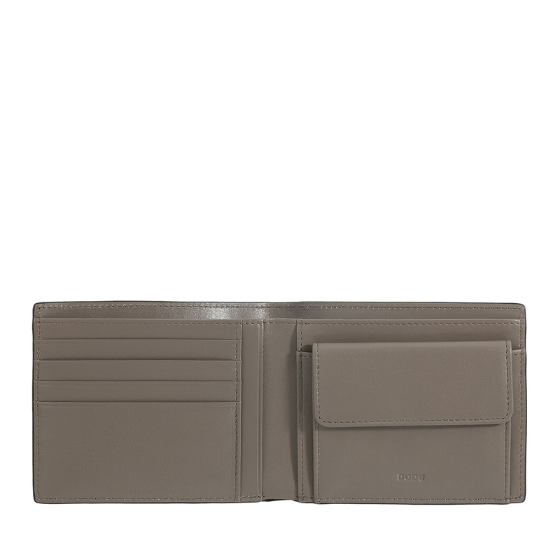 DuDu męski portfel skóra naturalna z kolorowym wnętrzem składany