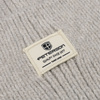 Szara, zimowa czapka damska beanie z logo marki - Peterson