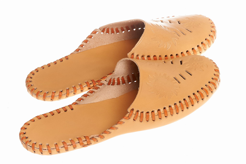 Wójciak Podhale męskie kapcie skóra naturalna zabudowane styl góralski