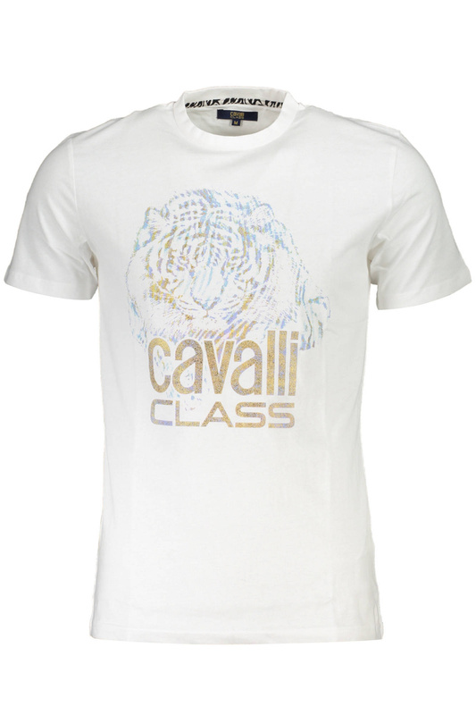 CAVALLI CLASS T-SHIRT Z KRÓTKIM RĘKAWEM MĘSKI BIAŁY