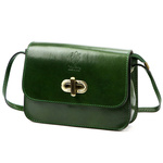 Skórzana elegancka damska listonoszka torebka na ramię z klapą Florence