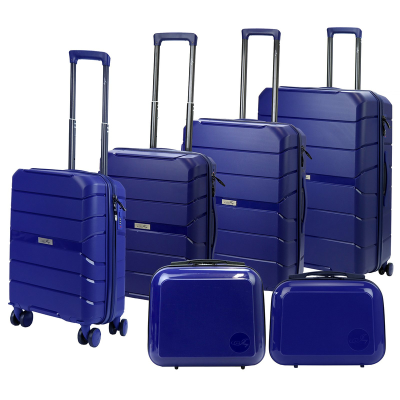 Jony zestaw podróżny 4 walizki na kółkach i 2 kosmetyczki ABS materiał