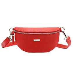 MiaMore damska saszetka nerka skóra naturalna przez ramię z kieszenią