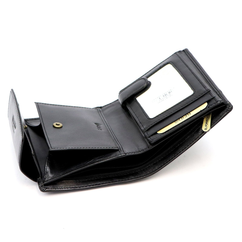 EL FORREST damska portmonetka skóra naturalna zgrabny pojemny portfel