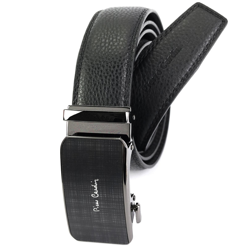 Pierre Cardin pasek do spodni męski skóra naturalna klamra samozaciskowa