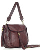 Marco Mazzini Torebka classic saddle bag ze skóry naturalnej na ramie bordowa