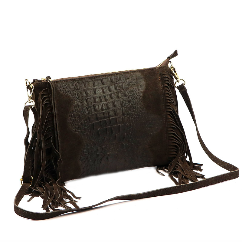 Damska torebka ze skóry naturalnej Luka 26-015 CROCO