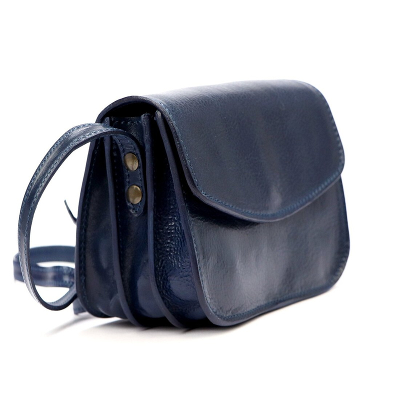 Florence Skórzana listonoszka na ramię 3 komory zamykana klapą elegancka