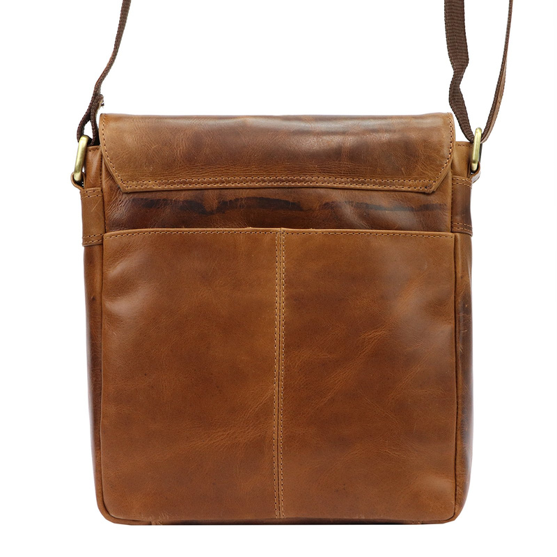 Nordee saszetka męska skóra naturalna torba na ramię miejska z kieszeniami