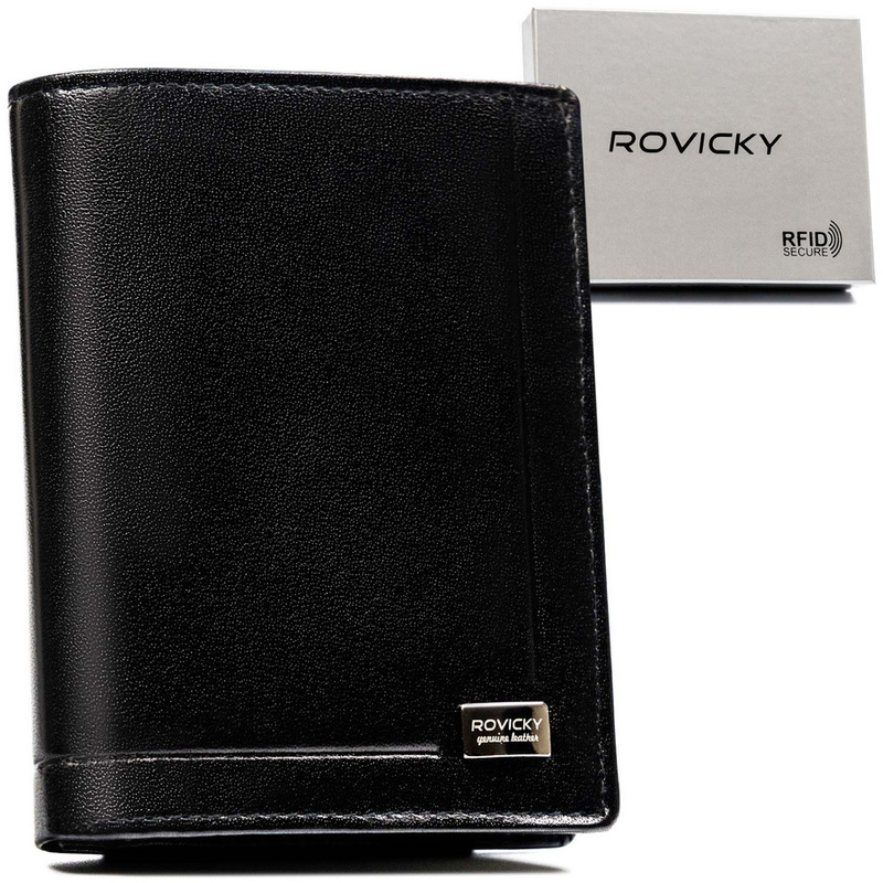 Elegancki portfel męski z ochroną RFID od Rovicky