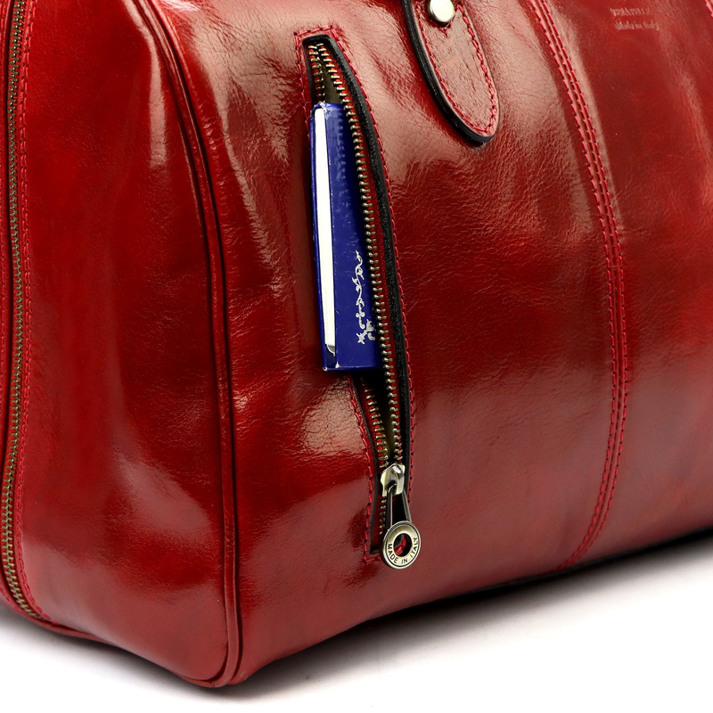 Gregorio podróżna torba skóra naturalna torba weekendowa duża z paskiem