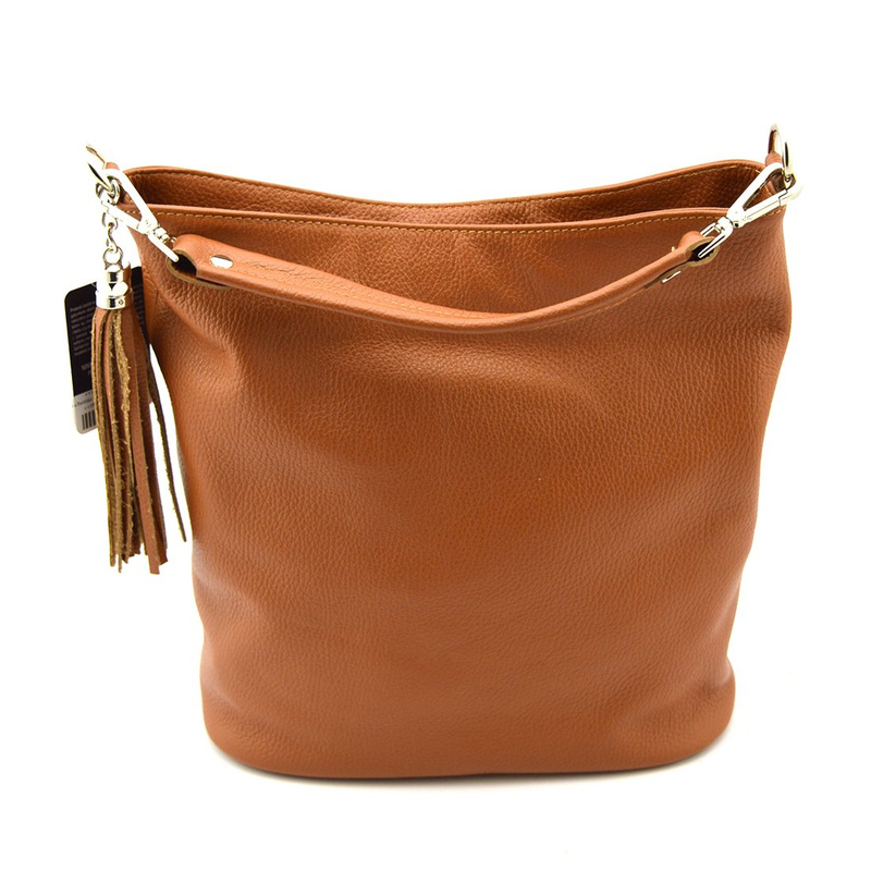 Shopperbag Torebka skórzana vp638 wiosenne kwiaty