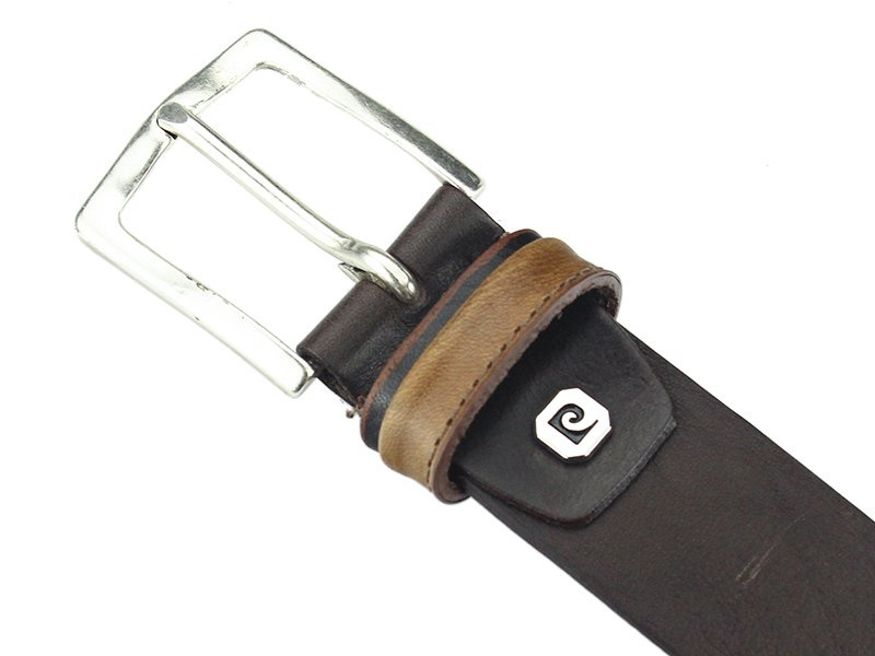 Pierre Cardin męski pasek do spodni skóra naturalna klasyczna klamra