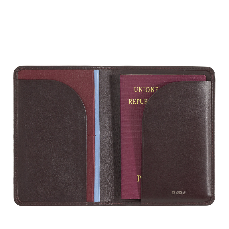 Duże etui na dokumenty karty skórzane składane pionowe praktyczne DUDU