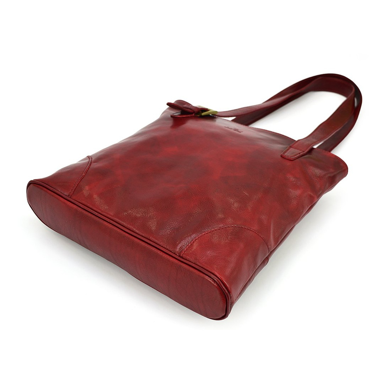 Elegancka duża skórzana shopperbag z organizerem