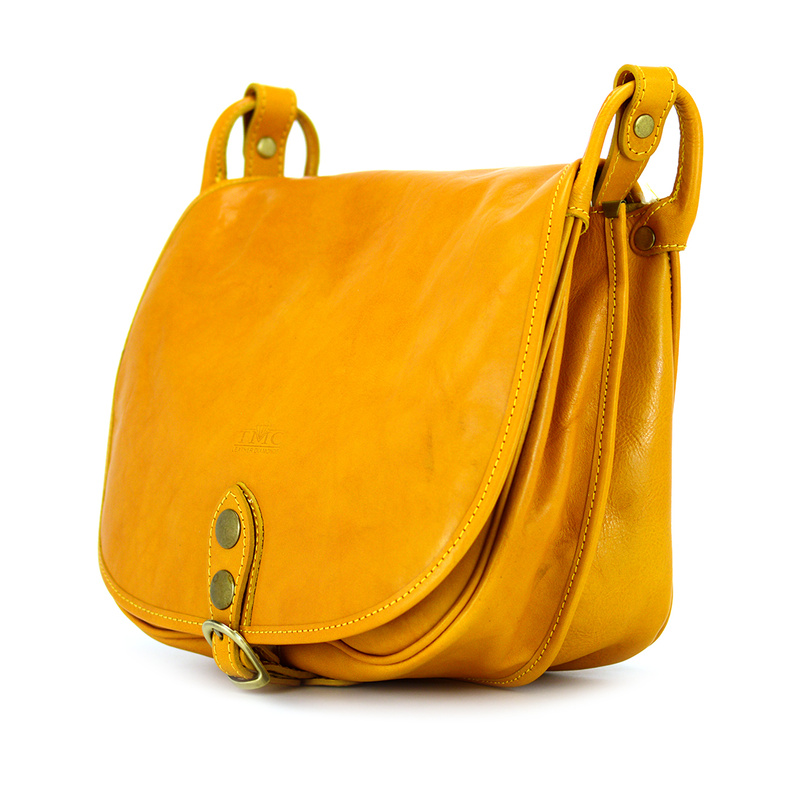 Elegancka klasyczna damska skórzana listonoszka