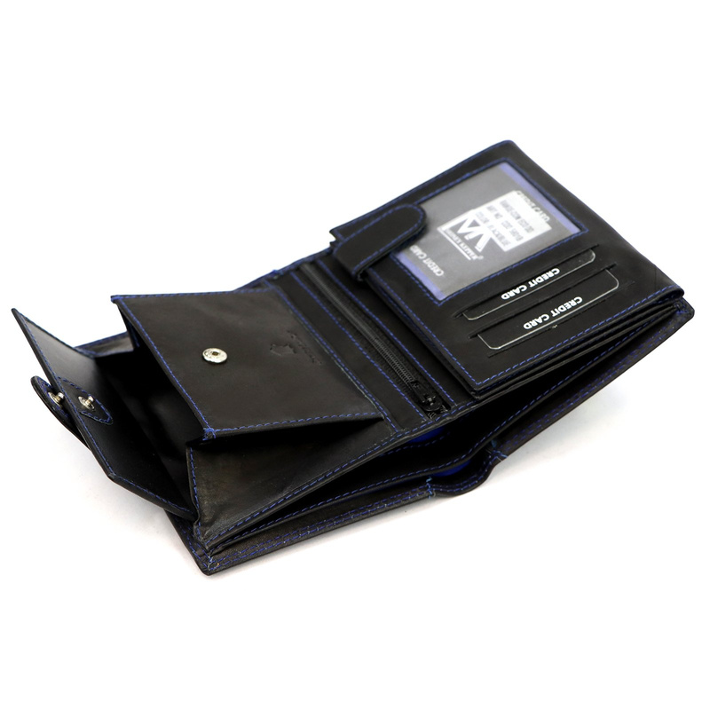 Skórzany męski portfel Money Kepper CDD 5601B WILD WEST