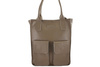 Torba shopper bag do pracy - Beżowa ciemna