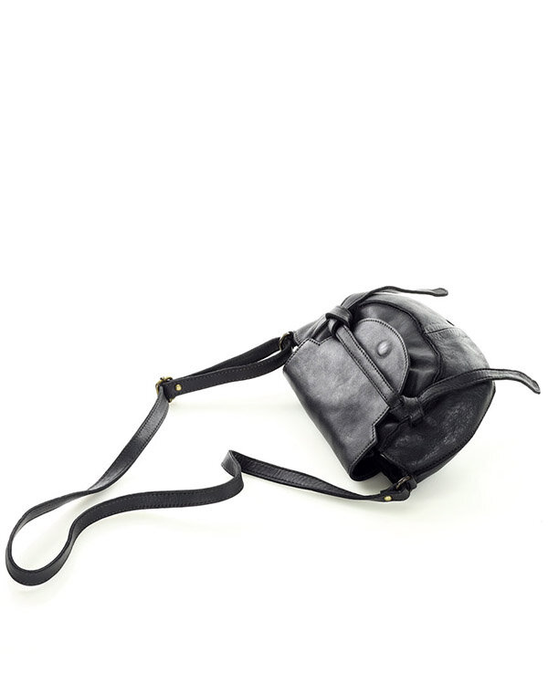 Marco Mazzini Torebka listonoszka skórzana saddle bag czarny