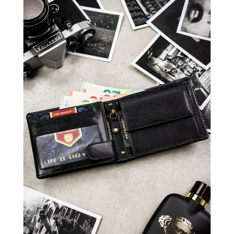 Skórzany męski portfel Peterson PTN N992-BUF