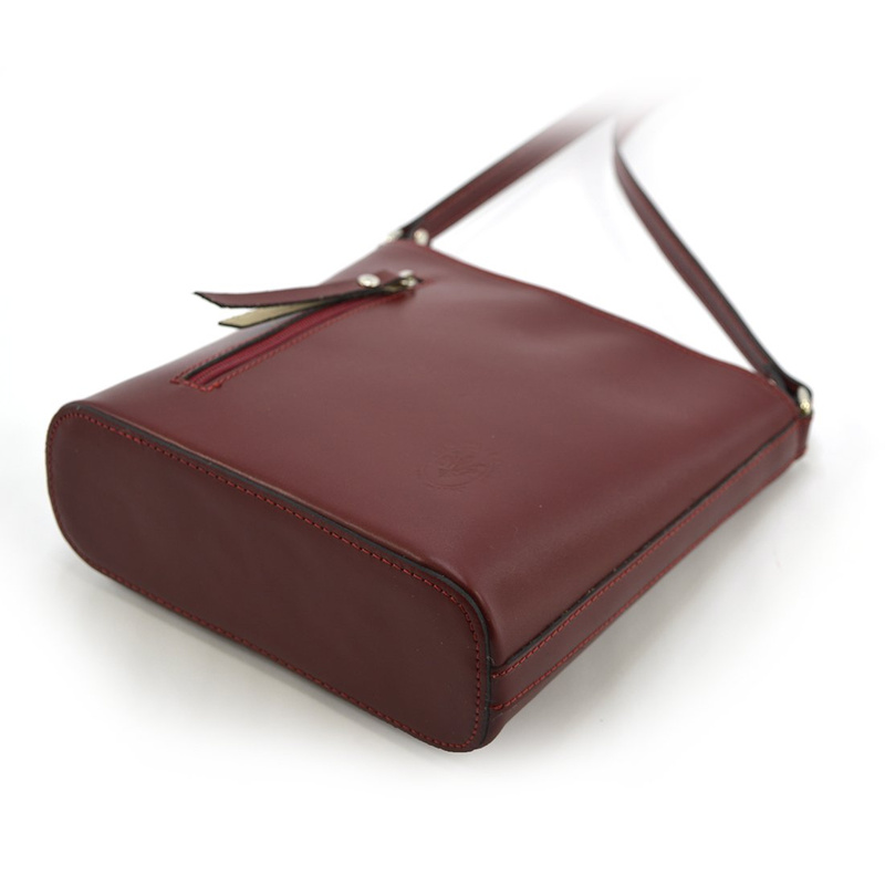 Skórzana pakowna damska listonoszka na ramię