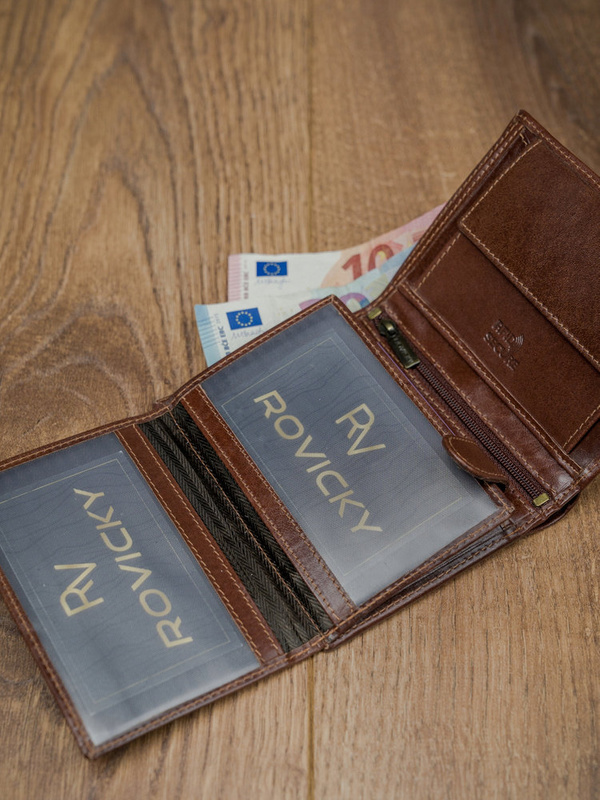 Rovicky portfel męski skóra naturalna rozbudowany pionowy duży