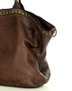 Duża torebka skórzana oversize style shopper bag - MARCO MAZZINI czekoladowy brąz