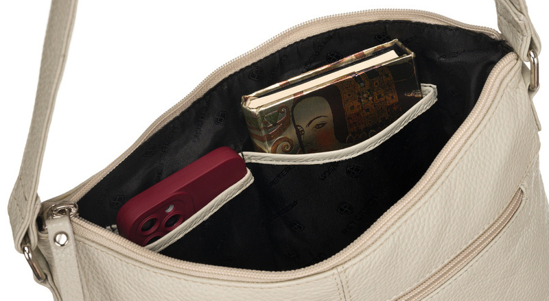 Torba skórzana+portfel PTN D73-DS Light Beige