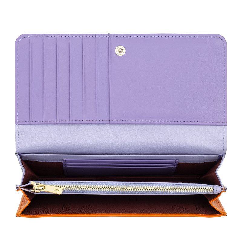 DUDU portfel damski skóra naturalna podłużna portmonetka zatrzask