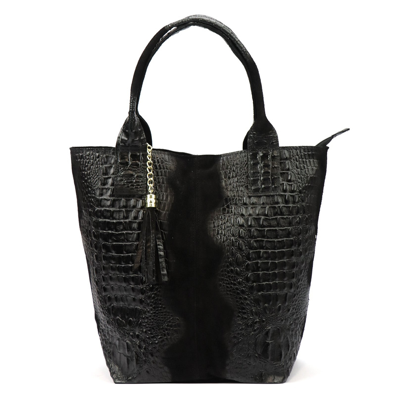 Damska torebka ze skóry naturalnej Luka 26-026 CROCO