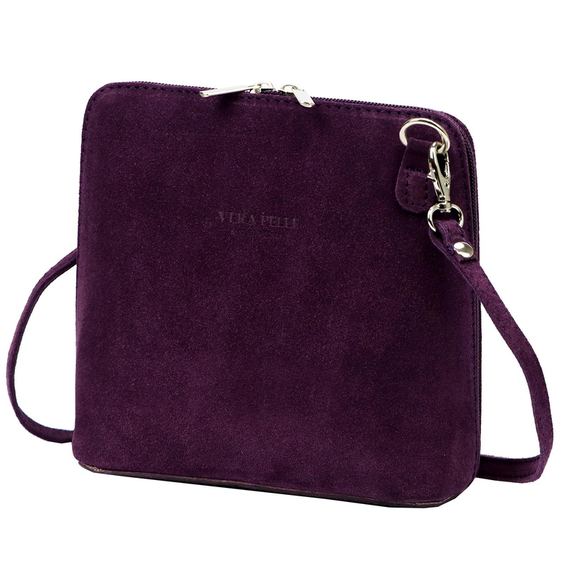 Barberinis Zamszowa skórzana mała damska listonoszka z organizerem na ramię