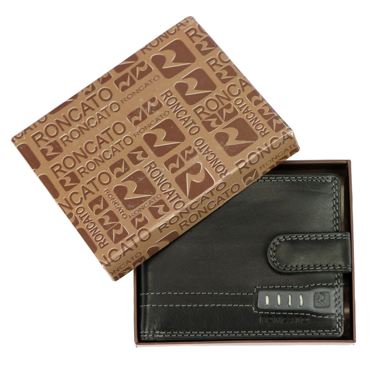Roncato męskie etui na dokumenty i karty skóra naturalna portfel pojemny