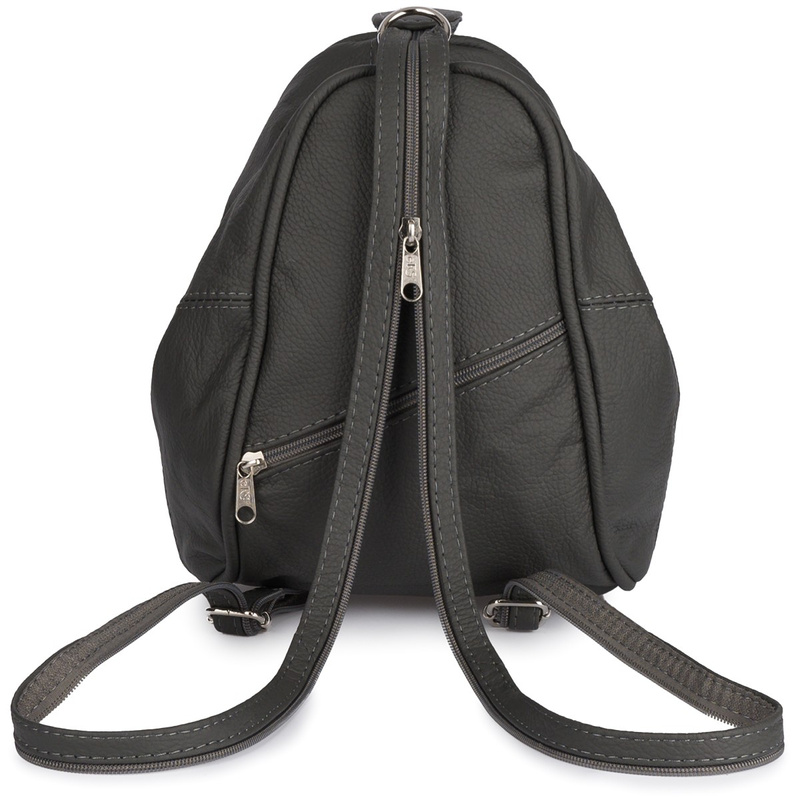 Szary Plecak damski skórzany torebka 2w1 Beltimore 019