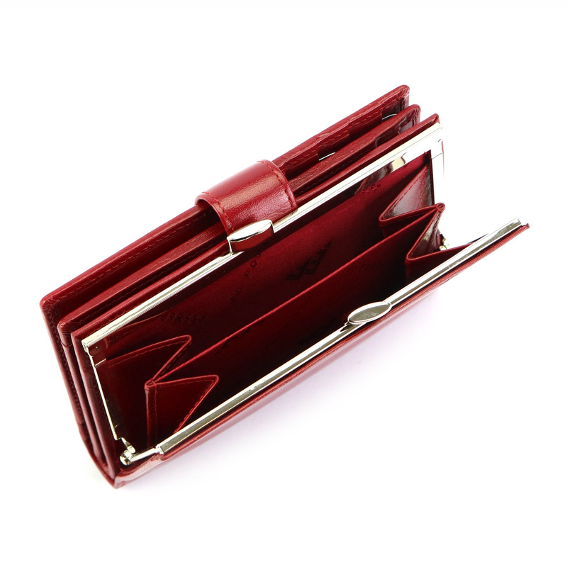 EL FORREST portfel pionowy duży skóra naturalna podłużna portmonetka RFID